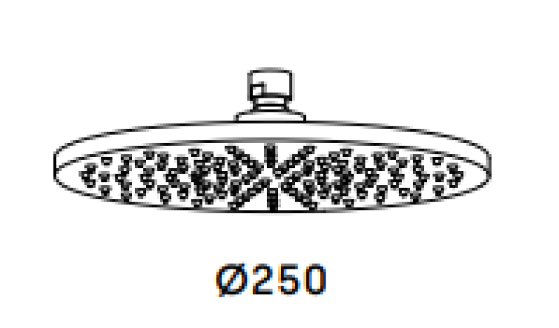Waterevolution Flow hlavová sprcha 250 mm matná biela T164325BR