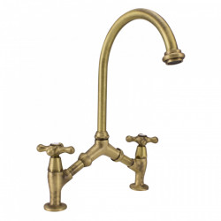 PB klasický nostalgický klasický kuchynský kohútik Bronz s variabilnou vzdialenosťou stredov 2 otvory 18-25 cm 1208954352