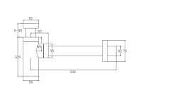 Waterevolution Flow design sifón PVD svetlo zlato SIF1WGE