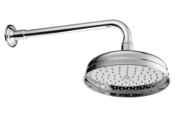 PB nostalgická hlavová sprcha 20 cm s proti vodnému kameňu a sprchovým ramenom Bronz