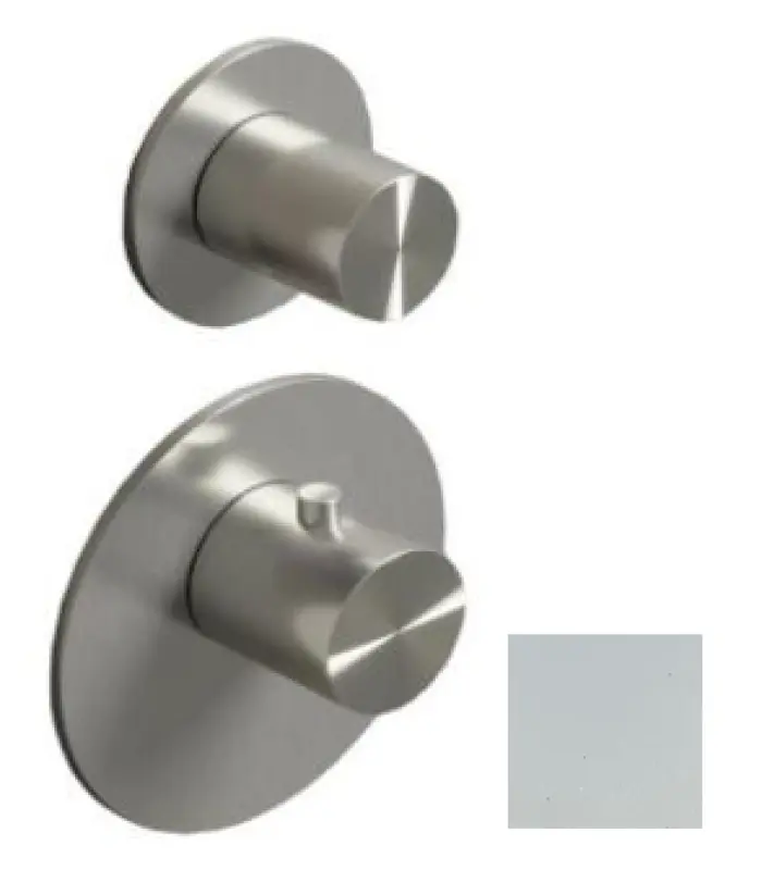 SB AESTHETICS Okrúhla vstavaná termostatická batéria s 1 výstupom / uzatváracím ventilom, matná biela 1208954900