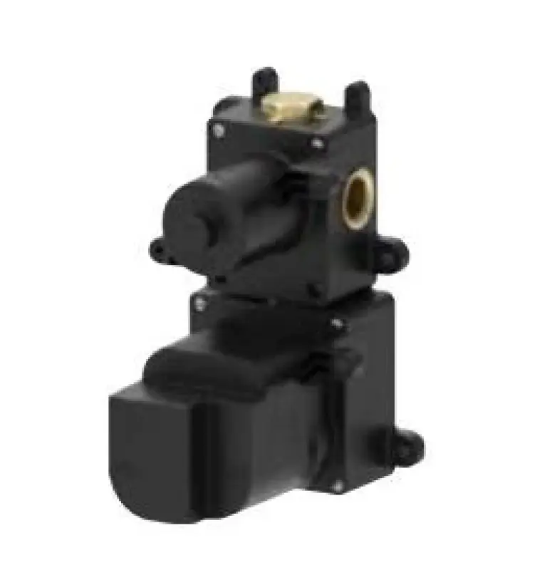 SB 316 AESTHETICS Okrúhly vstavaný termostatický ventil s 2 výstupmi / stop-omstelventil PVD gun metal brúsený 1208954918