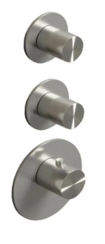 SB 316 AESTHETICS Round Vstavaná termostatická batéria s 2 výstupmi / 2 x uzatvárací ventil úplne z nehrdzavejúcej ocele 1208954919