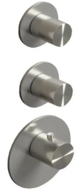 SB 316 AESTHETICS Round Zabudovaný termostatický kohútik s 4 výstupmi / 2x prepínací ventil úplne z nehrdzavejúcej ocele 1208954956