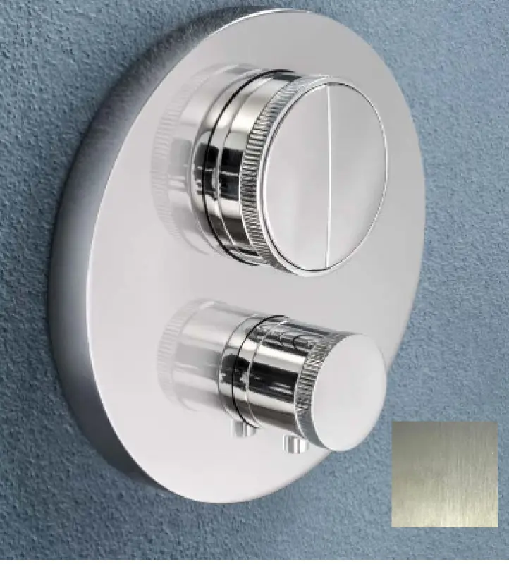 SB Push Round vstavaná termostatická batéria s tlačidlovým prepínačom a regulátorom objemu RVS 1208955060