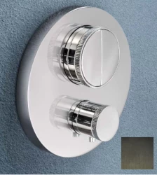 SB Push Round Vstavaná termostatická batéria s tlačidlovým prepínačom a regulátorom objemu PVD gun metal kartáčovaný 1208955073