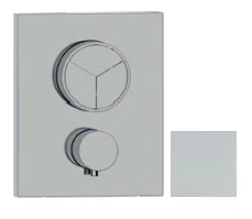 SB Push Square vstavaná termostatická batéria s tlačidlom, 3-cestným prepínačom a reguláciou objemu, matná biela 1208955135