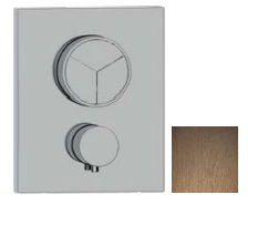 SB Push Square Vstavaná termostatická batéria s tlačidlom, 3-cestným prepínačom a ovládaním hlasitosti PVD meď 1208955136