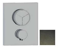 SB Push Square vstavaná termostatická batéria s tlačidlom, 3-cestným prepínačom a reguláciou objemu, PVD gun metal 1208955138