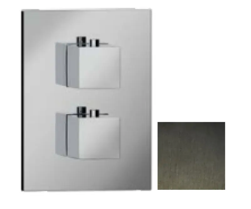 SB Universale Square vstavaná termostatická batéria s 2 vývodmi PVD gun metal 1208955151