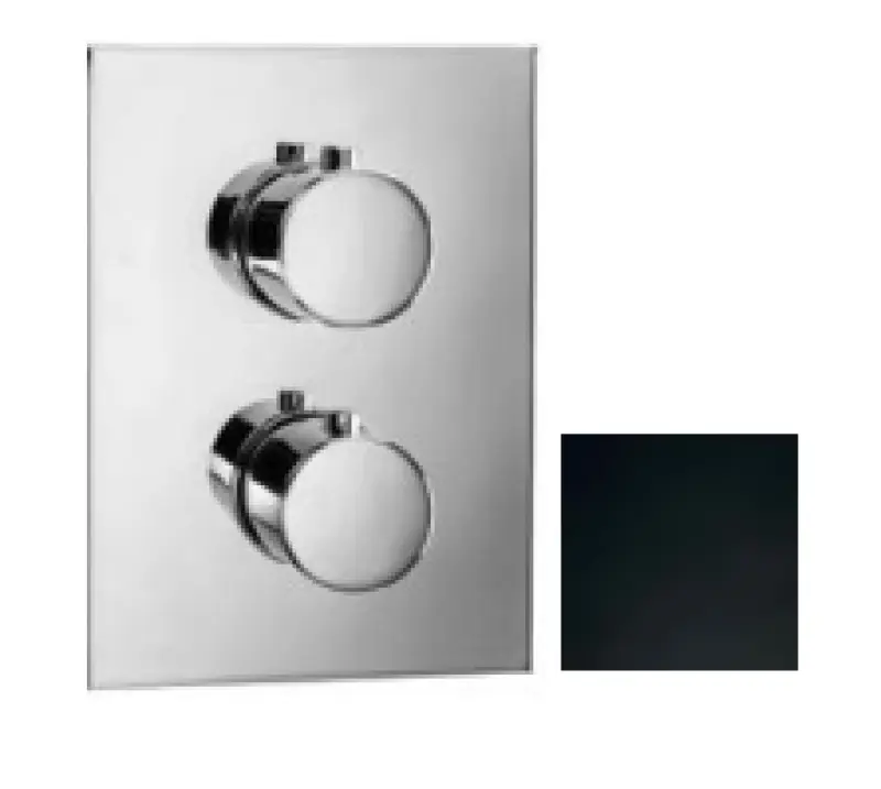 SB Universale Round on Square vstavaná termostatická batéria s 2 výstupmi matná čierna 1208955157