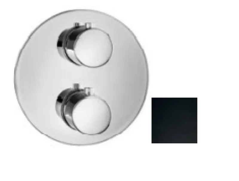 SB Universale Round Zabudovateľná termostatická batéria s 2 vývodmi matná čierna 1208955164