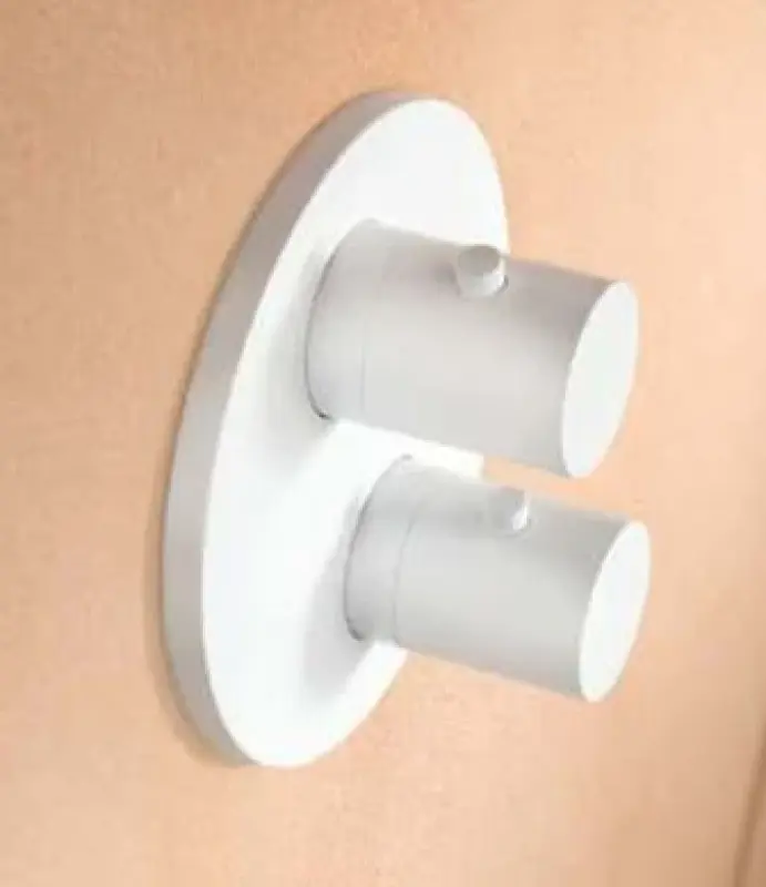 SB Universale Round vstavaná termostatická batéria s 2 vývodmi matná biela 1208955165