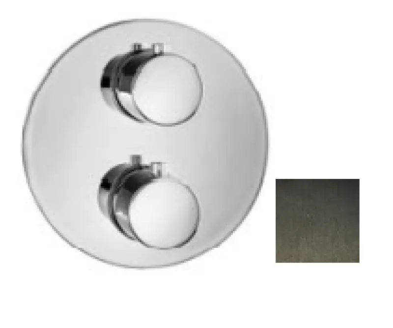 SB Universale Round Vstavaná termostatická batéria s 2 vývodmi PVD gun metal 1208955168