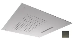 SB Square 316 Sprchová hlavica s dažďovým efektom a vodopádom 50x50cm, stropná sprchová hlavica PVD gun metal 1208955320