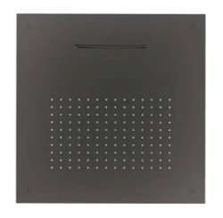 SB Square 316 vstavaná dažďová sprcha s golfovým sprejom 38x38cm PVD gun metal 1208955326