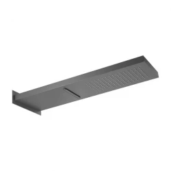 SB Square 316 dažďová sprcha s nástenným pripojením a vodopádovou sprchou PVD gun metal 1208955332