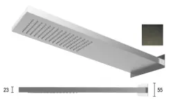 SB Square 316 Hlavová sprcha s montážou na stenu PVD gun metal 1208955335
