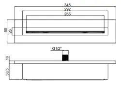 SB Vodopád 316 vaňová výpusť vstavaná úplne z nehrdzavejúcej ocele 1208955342