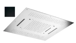 SB Square vstavaná dažďová sprcha so 4 druhmi prúdov a chromoterapeutickým osvetlením matná čierna 1208955385