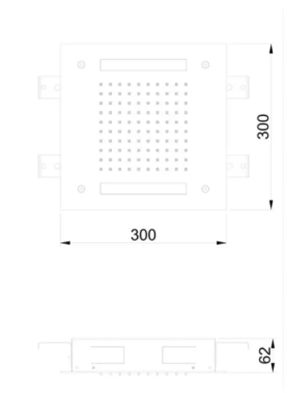SB Easy Inštalačná dažďová sprcha 30x30cm PVD Zlatá s osvetlením 1208955442