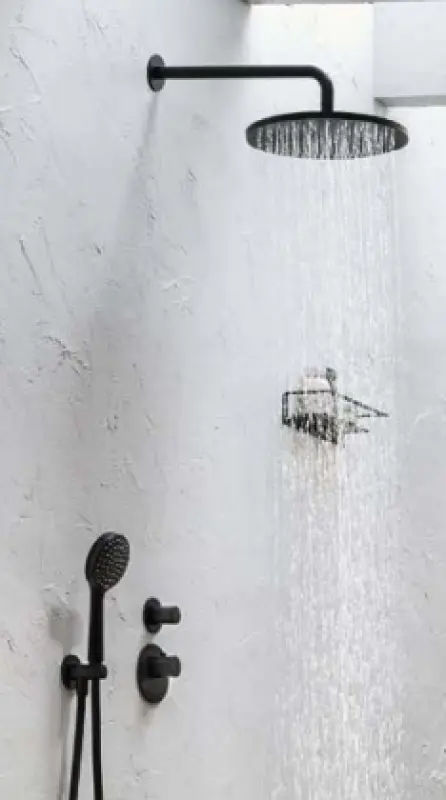 SB Round Brass Rain Shower Head 30 cm Matte Black 1208955622