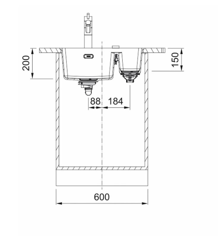Franke Maris MRG 260/160-34-15 Black edition drez Pravý drez
