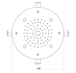SB Round Mist Sprchová hlavica na zabudovanie PVD Zlatá 1208955797