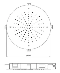 SB Round Temptation Vstavaná dažďová sprcha 50 cm PVD Zlatá 1208955810