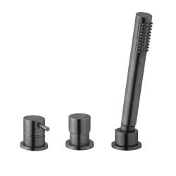 Waterevolution Flow 3-otvorová vaňová batéria pre montáž na okraj vane PVD Gun Metal T138SBGME