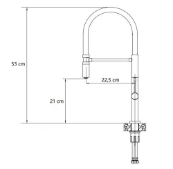 Quadri Brighton kuchynská batéria gun metal s flexibilným výtokom čierna 1208956104