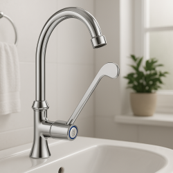 PB Clinic invalidná fontánová batéria studenej vody s dlhou pákou, chróm, vysoký model 1208956277