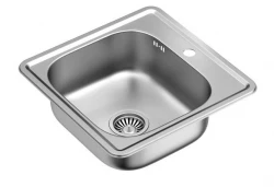 Aquadesign Basic štvorcový nerezový drez 48x48cm montáž s otvorom na batériu 1208956284