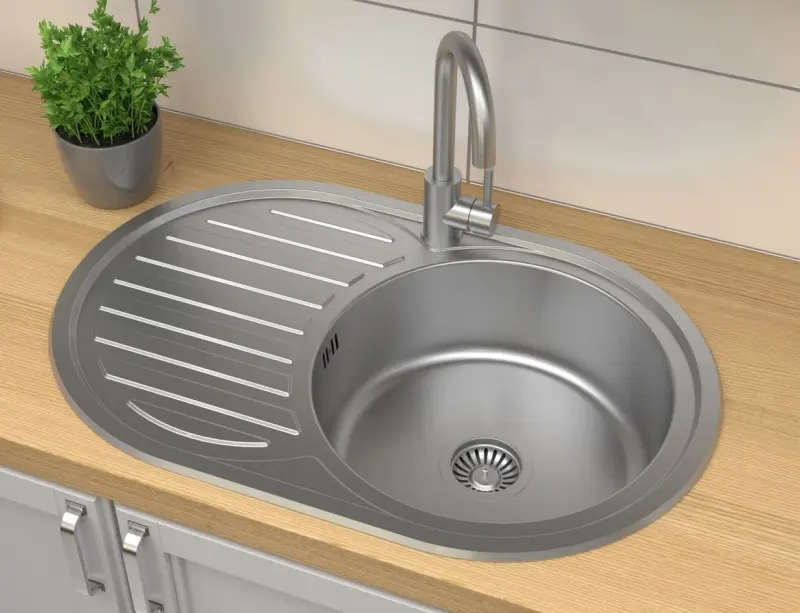 Aquadesign Basic nerezový drez s odkvapom, obojstranný, 77x50 cm, montáž na pracovnú dosku, 1208956287