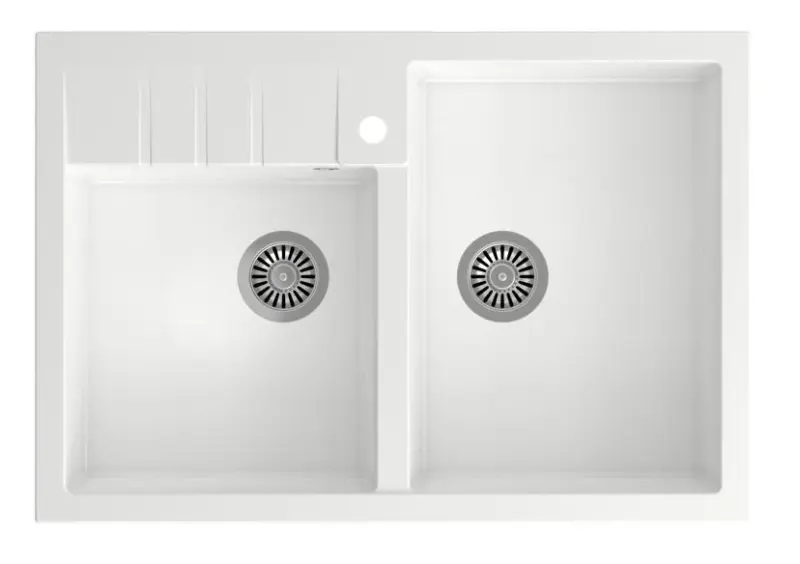 Quadri Minister Dvojitý drez biely vidiecky model 90x62cm 1208956327