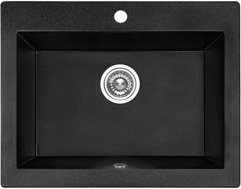 Aquadesign Farmhouse vstavaný alebo nadstavbový žulový drez antracit 58x49cm 1208956330