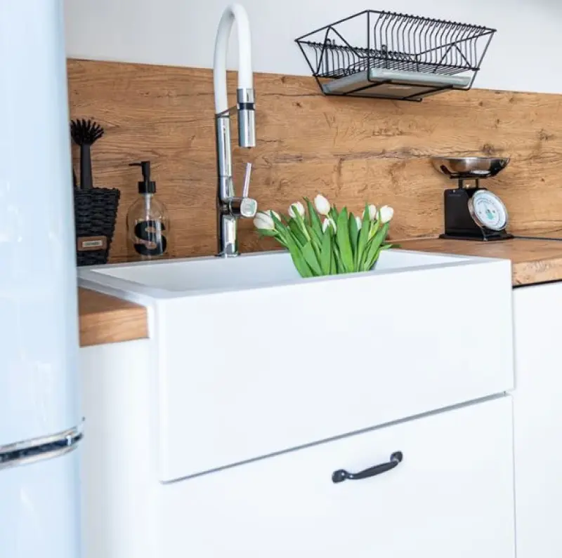 Aquadesign Farmhouse zapustený alebo nadstavbový žulový drez biely 58x49cm 1208956331