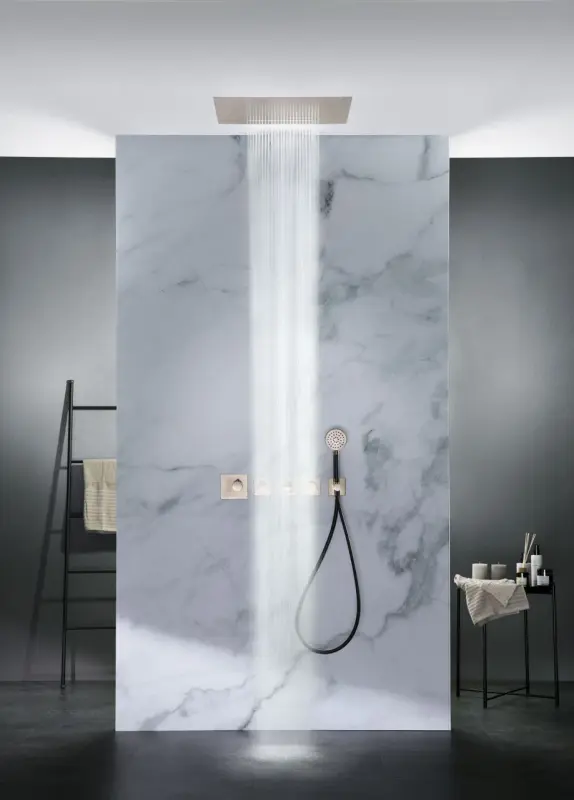 SB Square 316 Built-in Rain Shower Velvet Temptation with LED Chromotherapy and Waterfall Matte Black 1208956742