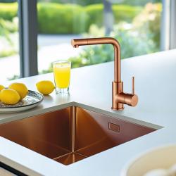 Ausmann Turt medený drez PVD NANO Copper 40x40 podmontáž, rovná montáž a nadmontáž 1208956945