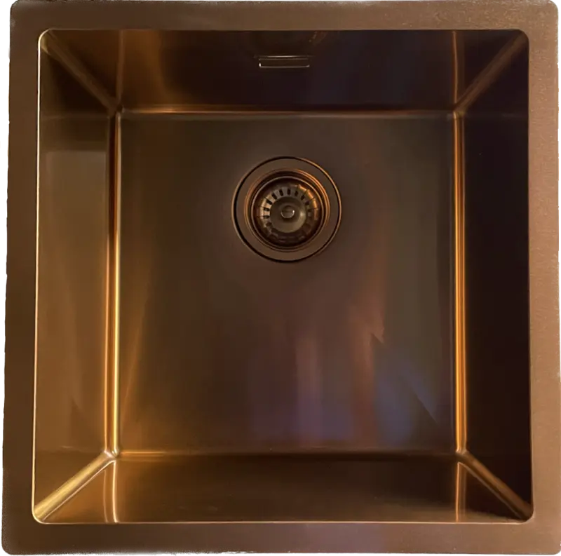 Ausmann Turt medený drez PVD NANO Copper 40x40 podmontáž, rovná montáž a nadmontáž 1208956945