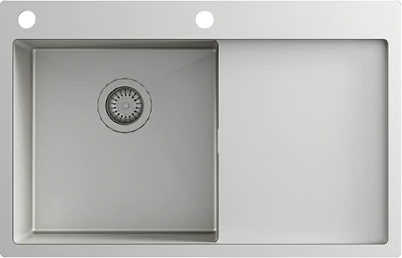 Ausmann Turt RVS drez s odkvapkávacou plochou vpravo 780x500mm nadstavba a plochá montáž 1208956954