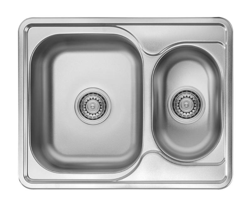 Ausmann Basic nerezový 1,5 vstavaný drez, obojstranný 63x50 cm vrátane sifónu 1208956969