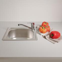 Ausmann Basic malý nerezový nadstavbový drez 33x38 cm vrátane sifónu 1208956972