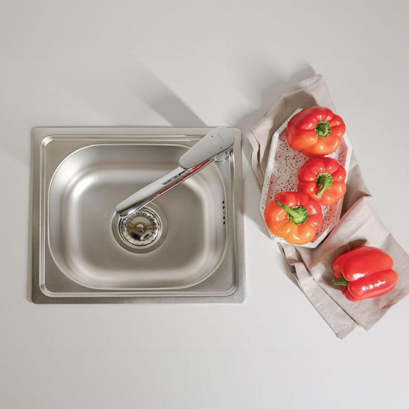 Ausmann Basic malý nerezový nadstavbový drez 33x38 cm vrátane sifónu 1208956972