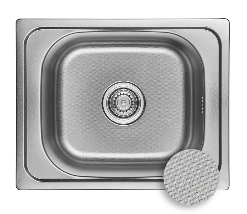 Ausmann Basic ľanový vzor nerezový povrchový drez 50x40 cm vrátane sifónu 1208956977