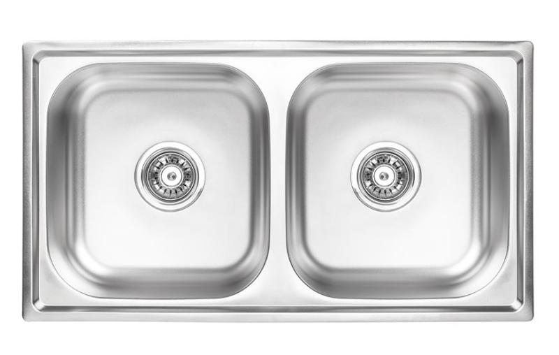 Ausmann Basic dvojitý nerezový nadomietkový drez 78x43 cm vrátane sifónu 1208956995