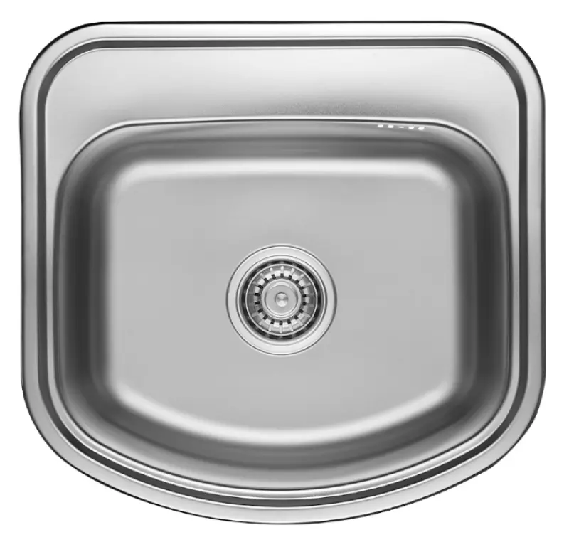 Ausmann Basic nerezová montážna výlevka 49x47 cm s otvorom na batériu vrátane sifónu 1208956997