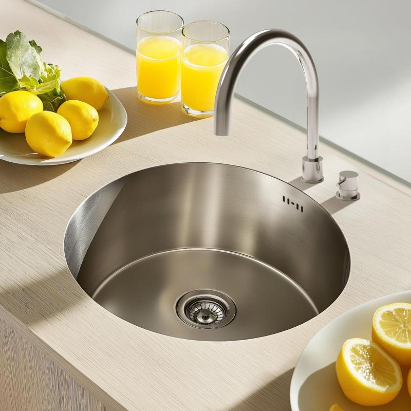 Ausmann Basic okrúhly nerezový drez na pracovnú dosku 43 cm vrátane sifónu 1208956999