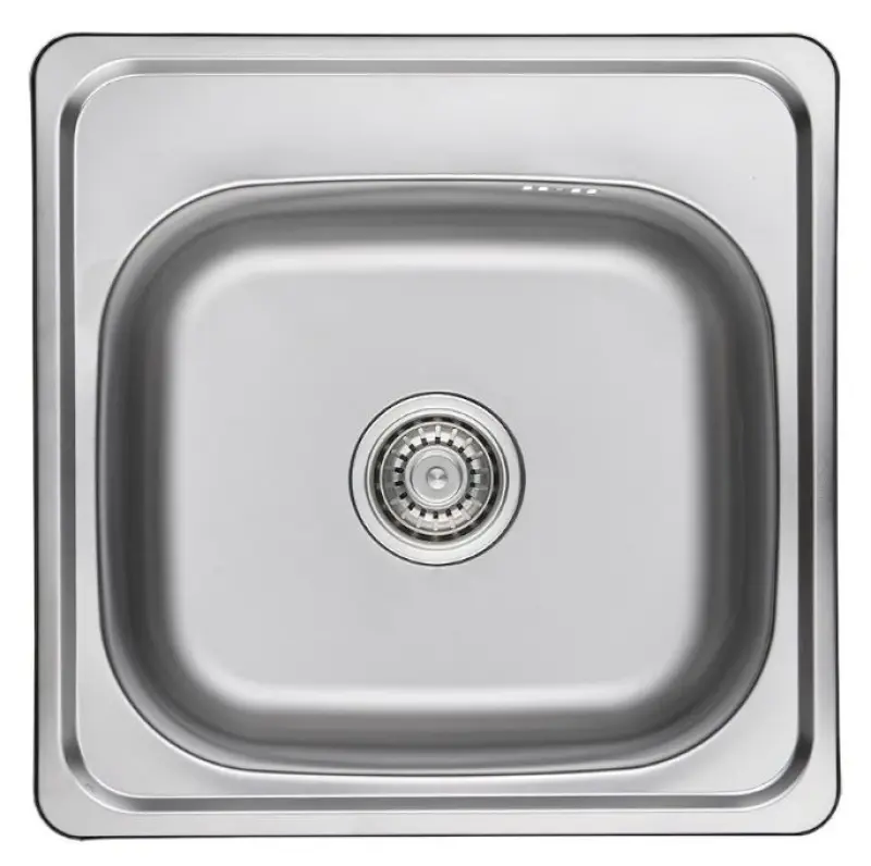 Ausmann Basic nerezový (rvs) montážny drez 48x48 cm s otvorom pre batériu vrátane sifónu 1208957000