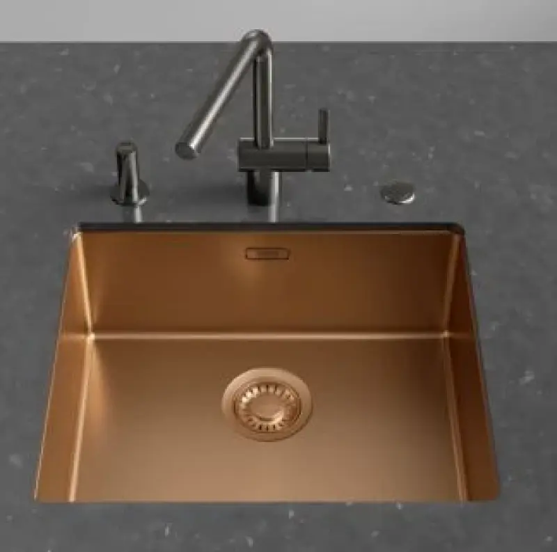 Franke Mythos Masterpiece BXM 210.50 medený drez PVD copper 50x41 plochá montáž a spodná montáž 127.0674.363